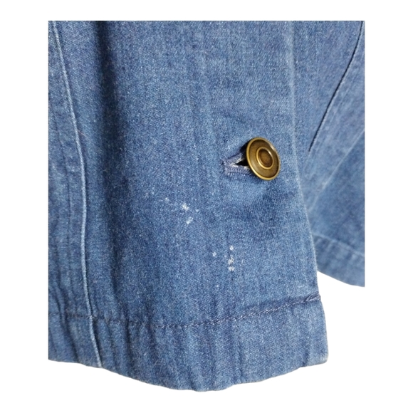 Talbots Petites Denim Cotton Jean Jacket Vest Size Small - Picture 4 of 5